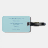 Tropical Waters Gradient Monogram Name  Bagagelabel (Achterkant horizontaal)