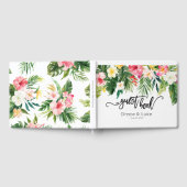Tropical Waterverf Flowers Trouwgastenboek Gastenboek (Volledig)
