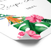 Tropical waterverf - Uw receptkaart hier Poster (Hoek)