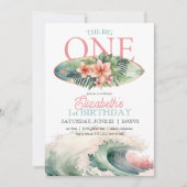 Tropical Wave The Big One 1e Verjaardag uitnodigin Kaart (Voorkant)