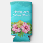 Tropical Wedding Bachelorette Party Seltzer Blikjeskoeler (Achterkant)