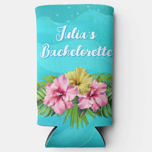 Tropical Wedding Bachelorette Party Seltzer Blikjeskoeler (Voorkant)