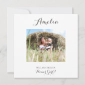 Tropical Wedding Bloemenmeisje Voorstel Kaart (Achterkant)