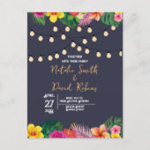 Tropical Wedding Briefkaart Uitnodiging (Voorkant)