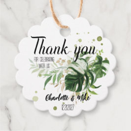 Tropical Wedding Custom Greenery Bedankt Bedankjes Labels