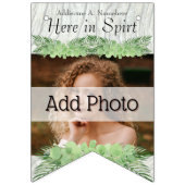 Tropical Wedding Green Palm Leaves Foto's toevoege Vlaggetjes (Tweede vlag)