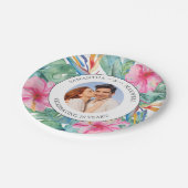 Tropical Wedding Jubileum Party Foto Papieren Bordje (Gekanteld)