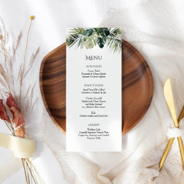 Tropical Wedding Menu Kaart – Botanisch ontwerp