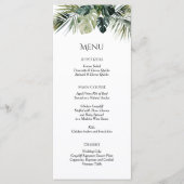 Tropical Wedding Menu Kaart – Botanisch ontwerp (Voorkant)