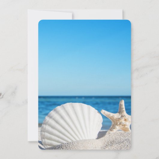 Tropical Wedding Ocean Beach  Kaart (Achterkant)