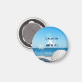 Tropical Wedding Ocean Beach Magneet (Voorkant / Achterkant)