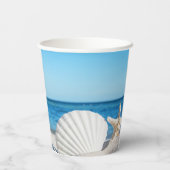 Tropical Wedding Ocean Beach Papieren Bekers (Achterkant)
