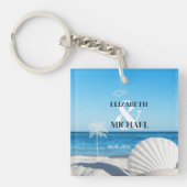 Tropical Wedding Ocean Beach Sleutelhanger (voorkant)