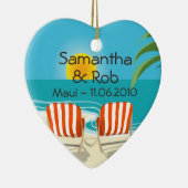 Tropical Wedding Personalized Ornament (Rechts)