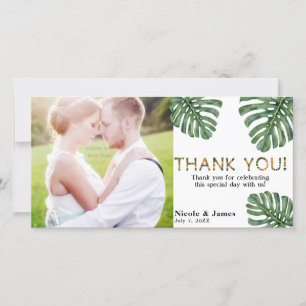 Tropical Wedding Photo Oerwoud Safari Bedankt