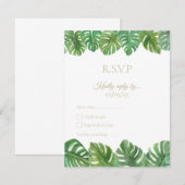 Tropical Wedding R.S.V.P Response Kaart (Voorkant / Achterkant)