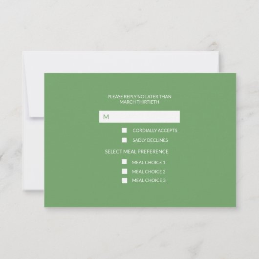 Tropical Wedding RSVP Response Kaart (Achterkant)