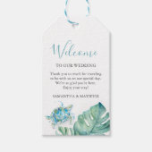 Tropical Wedding Welkom Gast Gift Labels Cadeaulabel (Voorkant)