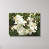Tropical White Begonia Floral Canvas Afdruk (Voorkant)