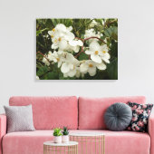 Tropical White Begonia Floral Canvas Afdruk (Insitu (Woonkamer))
