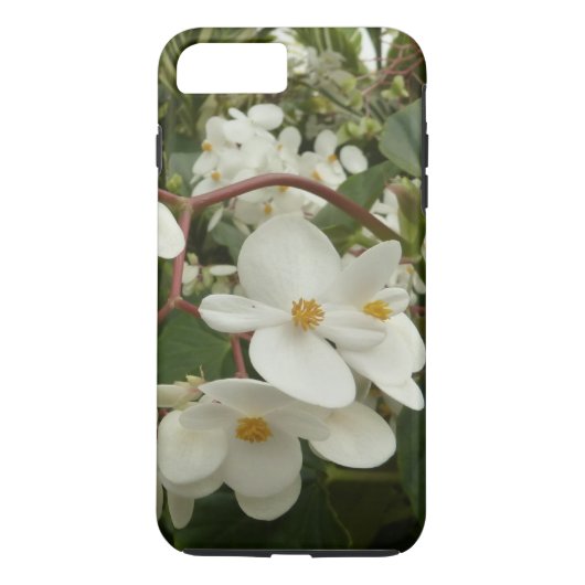 Tropical White Begonia Floral Case-Mate iPhone Case (Achterkant)