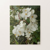 Tropical White Begonia Floral Legpuzzel (Verticaal)