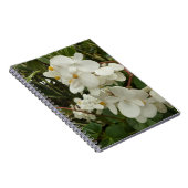 Tropical White Begonia Floral Notitieboek (Rechterzijde)