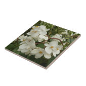 Tropical White Begonia Floral Tegeltje (Zijkant)