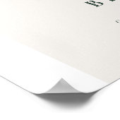 Tropical White Floral Arch Bridal Shower Welcome Poster (Hoek)