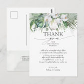 Tropical White King Protea Baby shower Dank u Briefkaart (Voorkant / Achterkant)