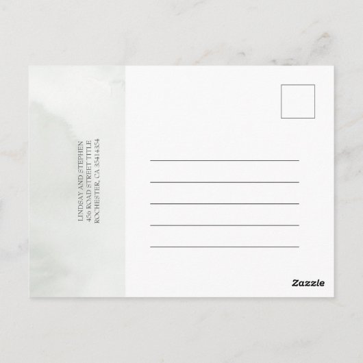 Tropical White King Protea Baby shower Dank u Briefkaart (Achterkant)