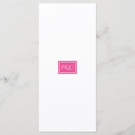 Tropical Wild Cats Wedding Menu (Achterkant)