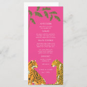 Tropical Wild Cats Wedding Menu (Voorkant / Achterkant)