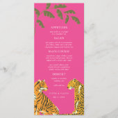 Tropical Wild Cats Wedding Menu (Voorkant)