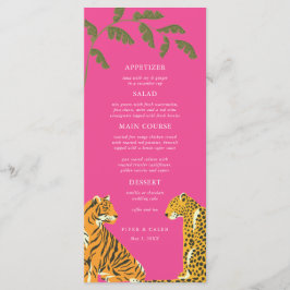 Tropical Wild Cats Wedding Menu