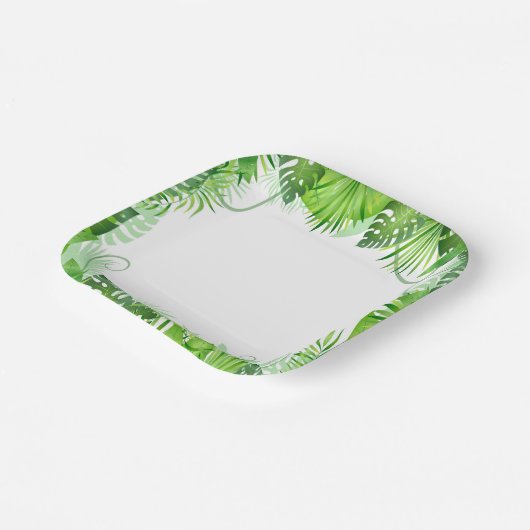 Tropical Wild One Birthday" Papieren Bordje (Gebogen)