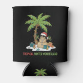 Tropical Winter Wonderland | Funny Christmas Blikjeskoeler (Voorkant)