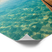 Tropical Wooden Pier Poster - Clear Turquoise (Hoek)