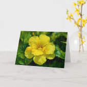 Tropical Yellow Flower Art Note Kaart (Gele Bloem)