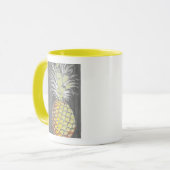 Tropical Yellow Pinneapple on Grey Mok (Voorkant links)
