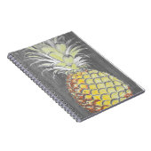 Tropical Yellow Pinneapple on Grey Notitieboek (Rechterzijde)