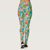 Tropical Yorkshire Terrier Beach Vibes Leggings (Achterkant)