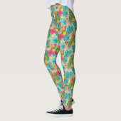 Tropical Yorkshire Terrier Beach Vibes Leggings (Links)