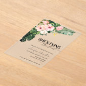 Tropical Ze bindt het knoop Vrijgezellenfeest Acryl Uitnodigingen (Laagn)