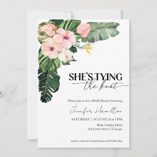 Tropical Ze bindt het knoop Vrijgezellenfeest Kaart (Voorkant)