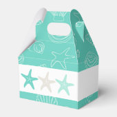 Tropical Zee Shell Blauwgroen geschenkdoos persona Bedankdoosjes (Achterkant)