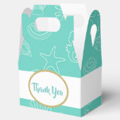 Tropical Zee Shell Blauwgroen geschenkdoos persona Bedankdoosjes (Geopend)