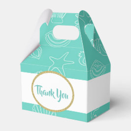 Tropical Zee Shell Blauwgroen geschenkdoos persona Bedankdoosjes