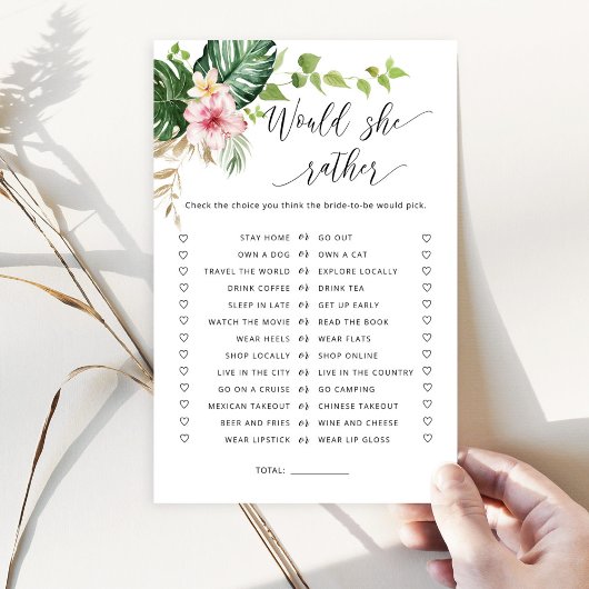 Tropical zou ze liever vrijgezellenfeest spelen?