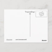 TropicalDog Blue Briefkaart (Achterkant)